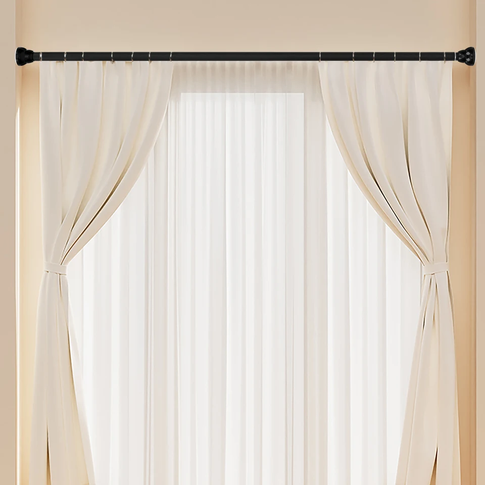 Barra Para Cortina De Ducha Extensible HYDONG - Acero Inoxidable, Ajustable 66-120 Cm, Sin Taladrar
