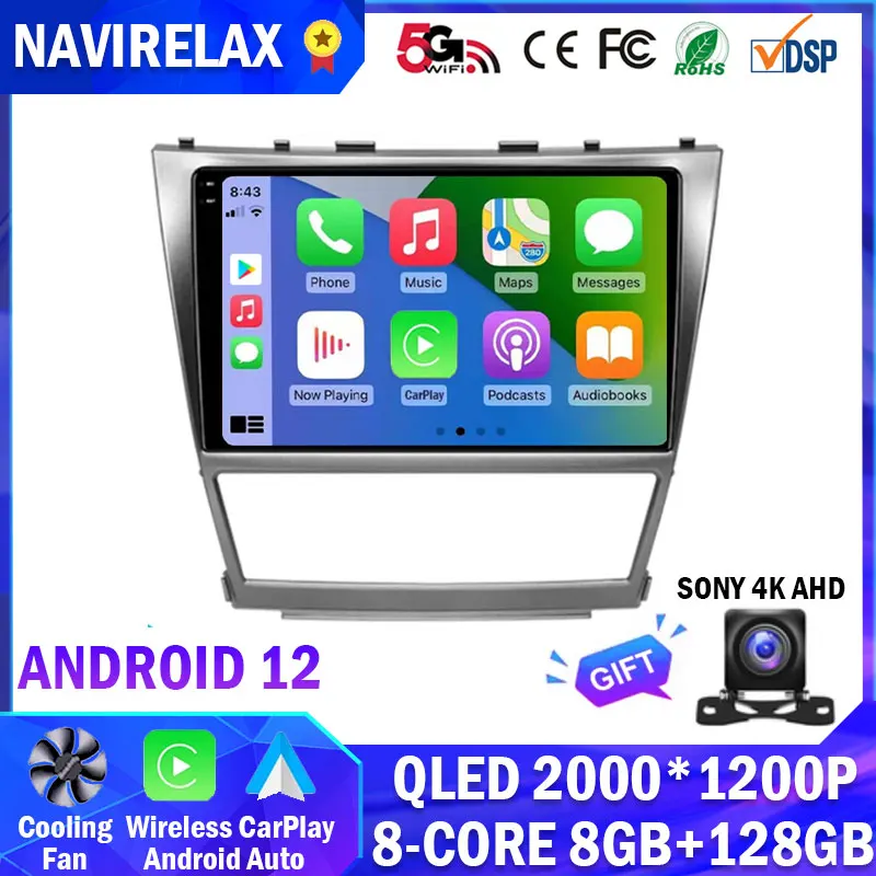 

10" Android 12 For Toyota Camry 40 2006 - 2011 Car Multimedia DVD Player Navigation With GPS 4G WIFI BT Radio Stereo Carplay Map