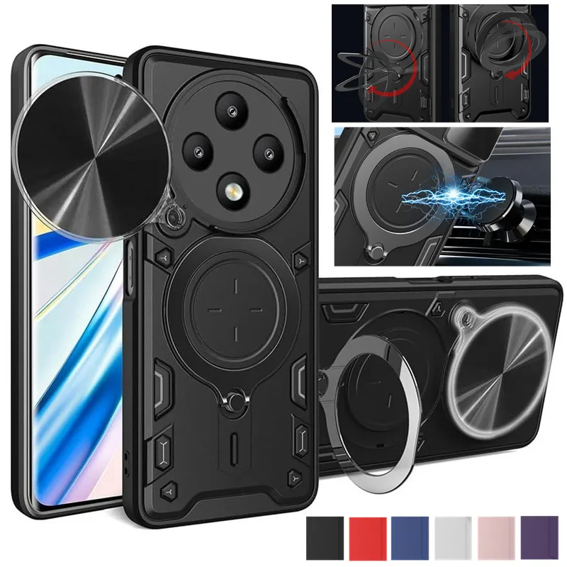 Durable Shockproof Case with Ring Kickstand & Lens Protection