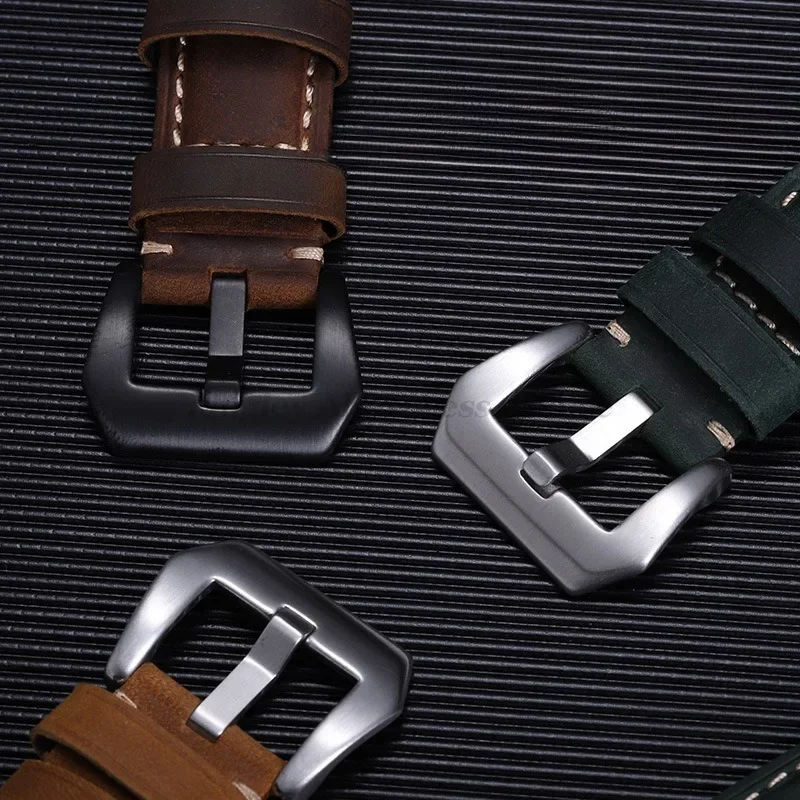 Premium Genuine Leather Watch Band - High Quality Cowhide Crazy Horse Strap for Men, Sport Bracelet Watchband, Available in Various Sizes