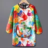 Children's Waterproof Drawing Clothes Kindergarten Long Sleeved Cover Dining Bib Waterproof Reverse Dressing Boys' Girls' Aprons 4