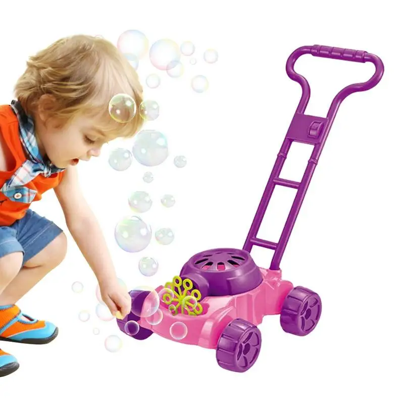 

Electronic Children's Hand Push Bubble Car Bubble Lawn Mower Outdoor Toy Walker Push Toys For Kids Summer Gift Toy 1