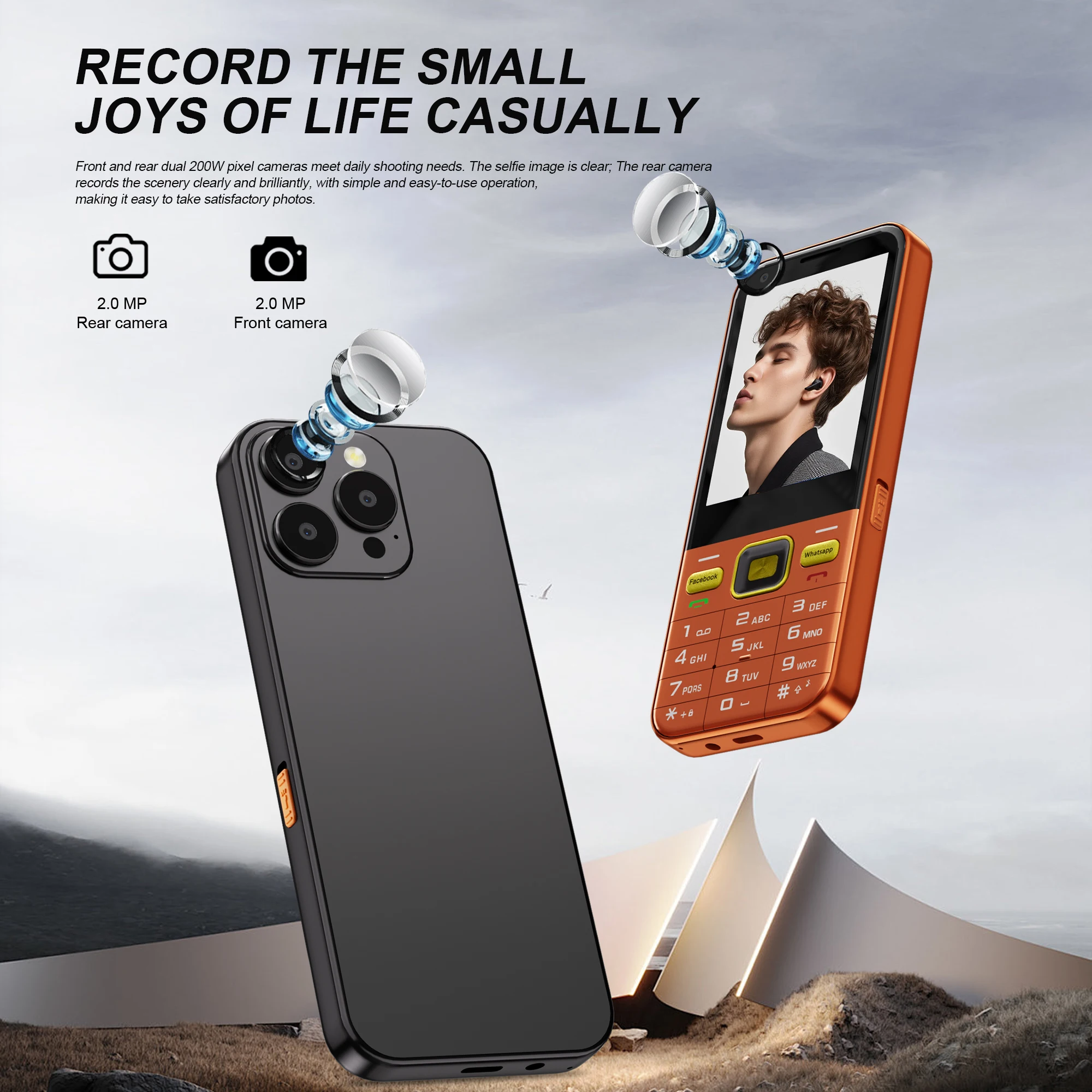 SERVO F6 Ultra Android Smart Mobile Phone 4G Network 2 SIM RAM 2GB ROM 16GB WhatsAPP Play Store FM 2.8" Touch Screen Smartphones