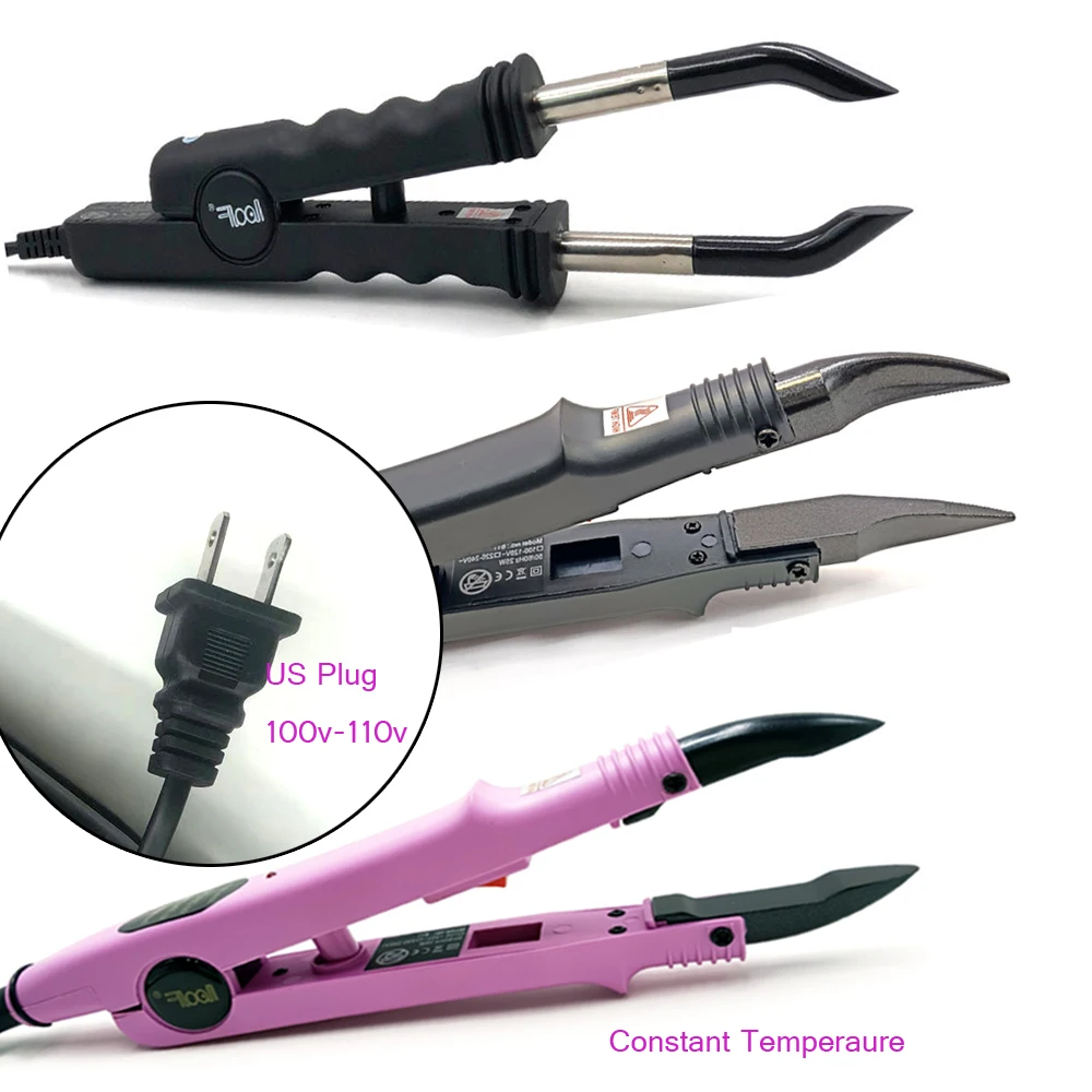 Hair Connector US Plug 110v Hair Extension Tools Extension Bonding Tool Professional Flat Shape Fusion 1Pc hair extension tool