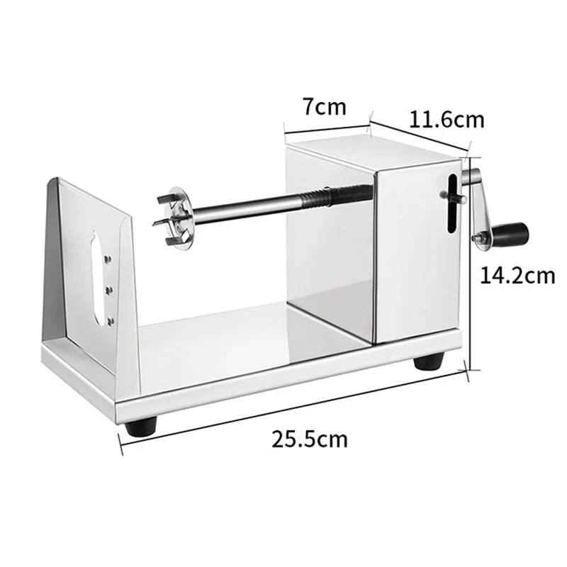Manual Stainless Steel Potato Chips Slicer Spiral Twister