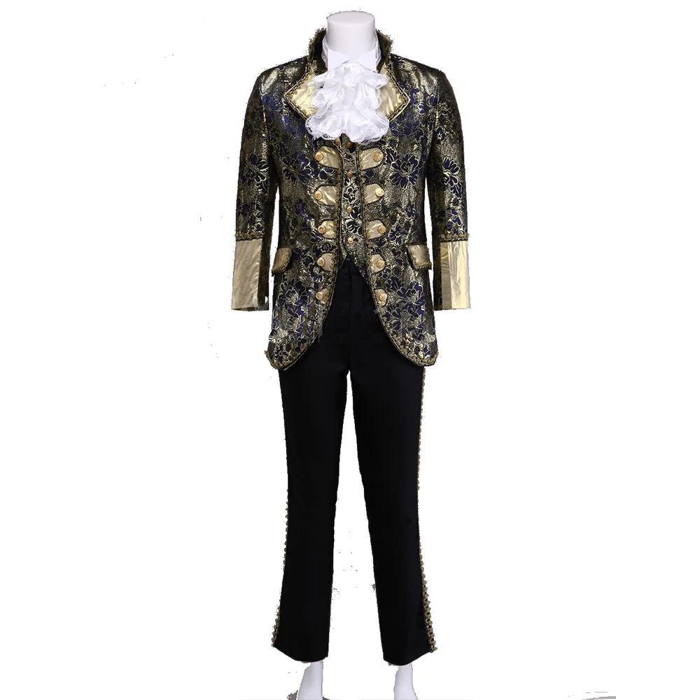 King Prince Costume Deluxe Victorian Medieval Victorian Costume Tuxedo Suit Jacket Steampunk Party Stage Performance Dress Coat king crimson in the court of the crimson king deluxe