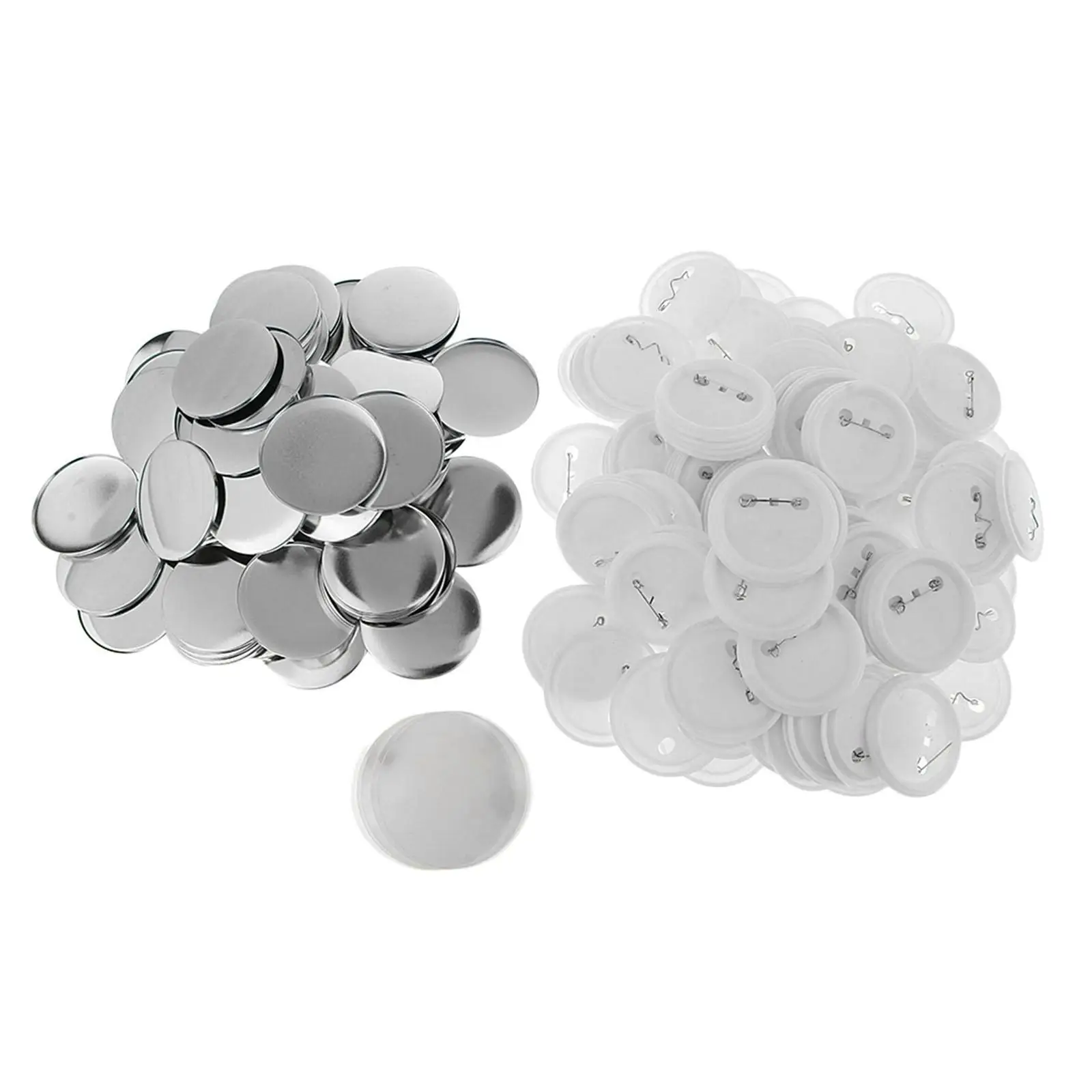 100 Sets Blank Button Making Supplies DIY Brooch 1.97" Empty DIY Pin