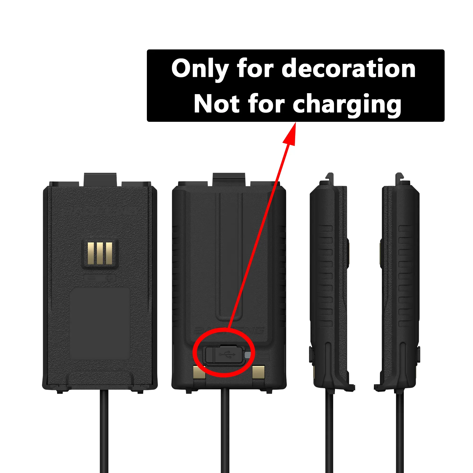 UV-5RH Pro GPS Battery Eliminator Car Charger 12-24V for GM-5RH GMRS AR-5RM K5Pl