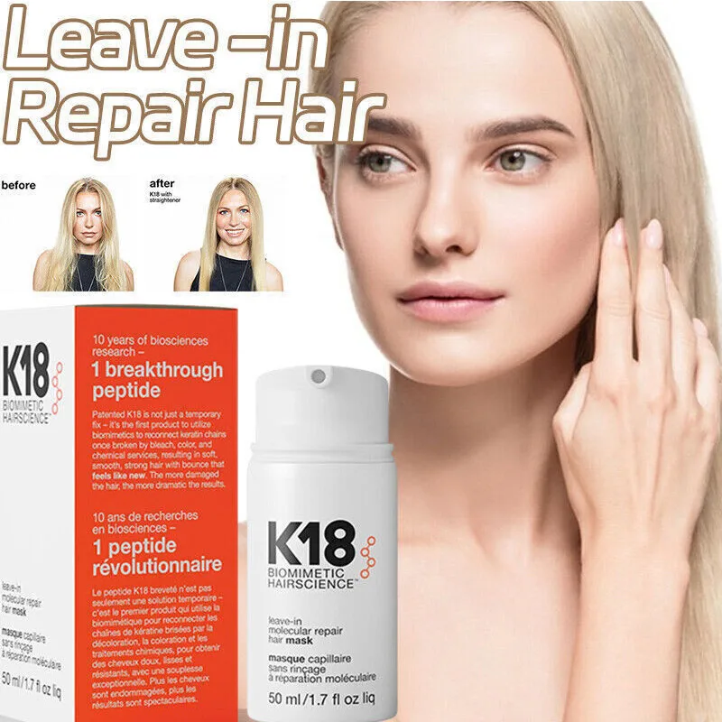 K18 Repair Hair Mask Damage Leave-In Molecular Restore Soft hair Deep Repair Keratin & Scalp Treatment Hair Care Condition