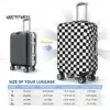 Black And White Checkered Travel Luggage Cover Washable Geometric Checkerboard Suitcase Cover Protector Fit 18-32 Inch 6