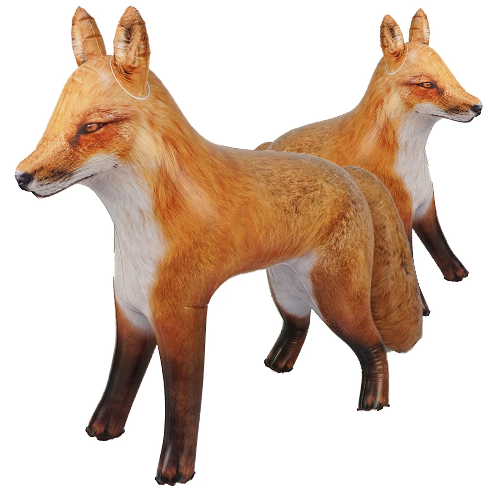 

2 Pcs Inflatable Fox Balloons Large 3D Woodland Animal Balloons Baby Shower Birthday Party Decoration Gifts Children Toys