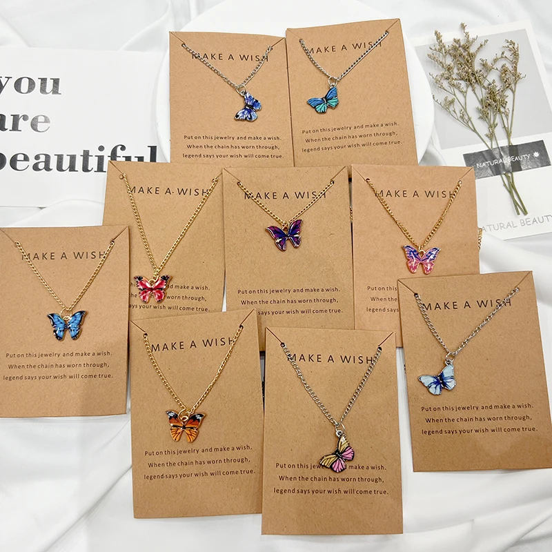 

Necklace for Women Fashio Korea Style New Butterfly Pendant Gift For Girl Cute Lovely Jewelry Wholesale Dropshipping Accessories