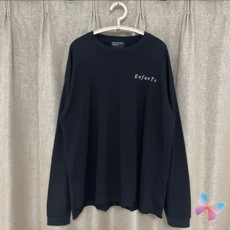 Stock Enfants Riches Deprimes Long Sleeve T-shirt Vintage Loose Men Women Streetwear Oversized Black ERD T Shirt