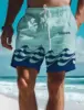 Waves Men's 3D Printed Board Shorts Swim Trunks Elastic Waist Drawstring Summer  New Hawaiian Beach Style Letter Design 3