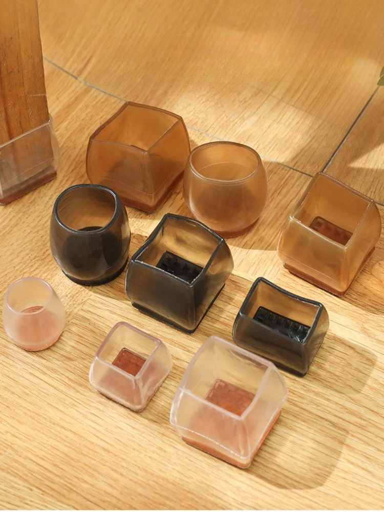 Felt Furniture Floor Protectors 4pcs Universal Chair Leg Covers for Desk Table Chair Legs Noise Reducing Floor Pads