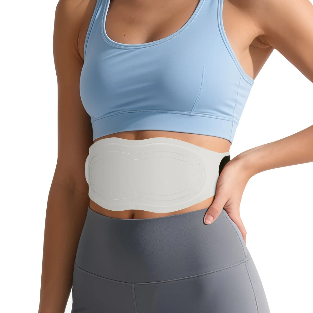 Electric Heating Waist Massager Wireless 8 Modes Vibration Massage Menstrual Abdominal Belt Abdominal Toning Belt Fat Burner