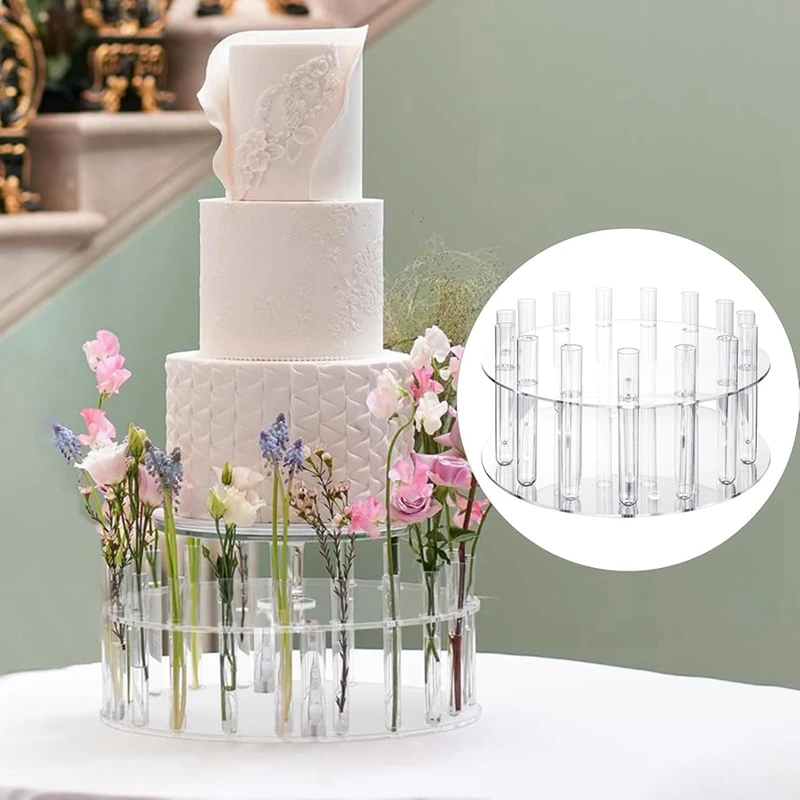 Acrylic Cake Display Board Clear Round Cake Stand 30Cm Wedding DIY Flower Crown Decoration Dessert Trays