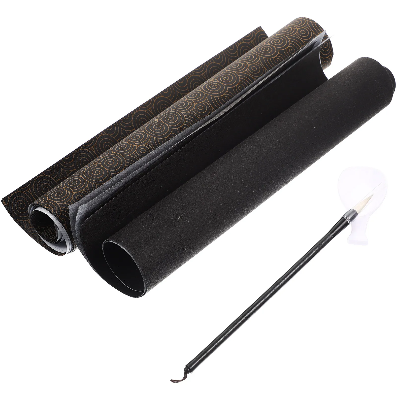 1 세트 접이식 서예 종이 중국 서예 연습을위한 물 흡수성 쓰기 천 재사용 가능한 아트 페인팅 매트 홈