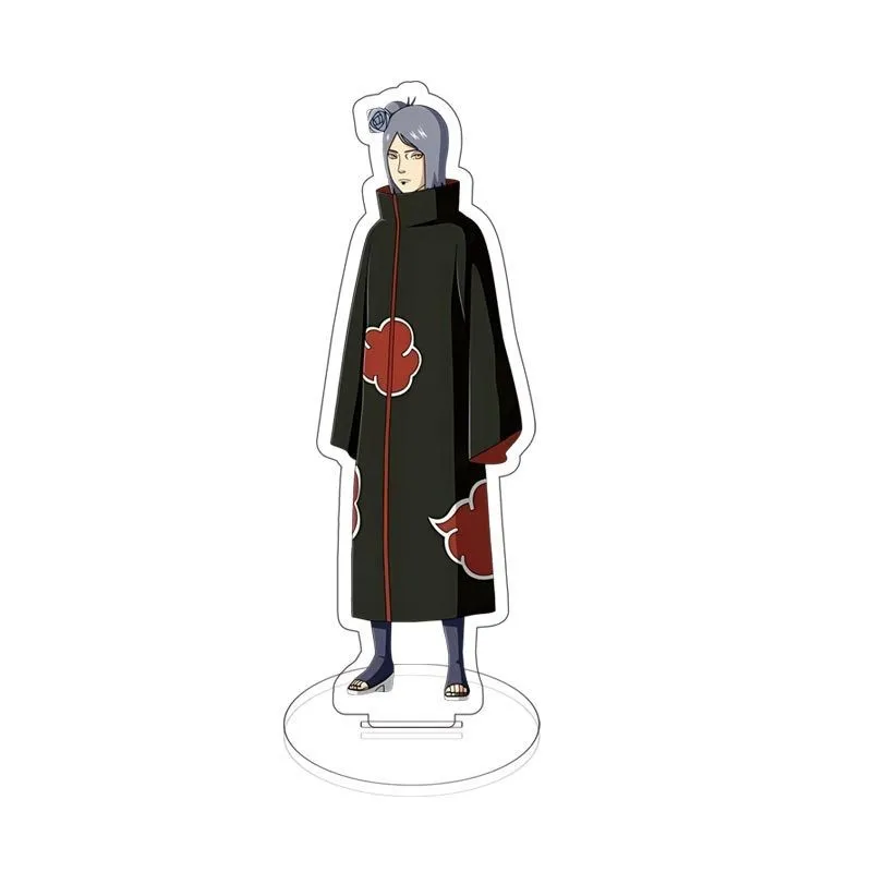 thumbnail image 1 of Figura de Anime Naruto Akatsuki Uchiha Itachi, soporte de placa de acrílico, decoración de escritorio, llavero de dibujos animados, regalo para amigos, 1 of 5
