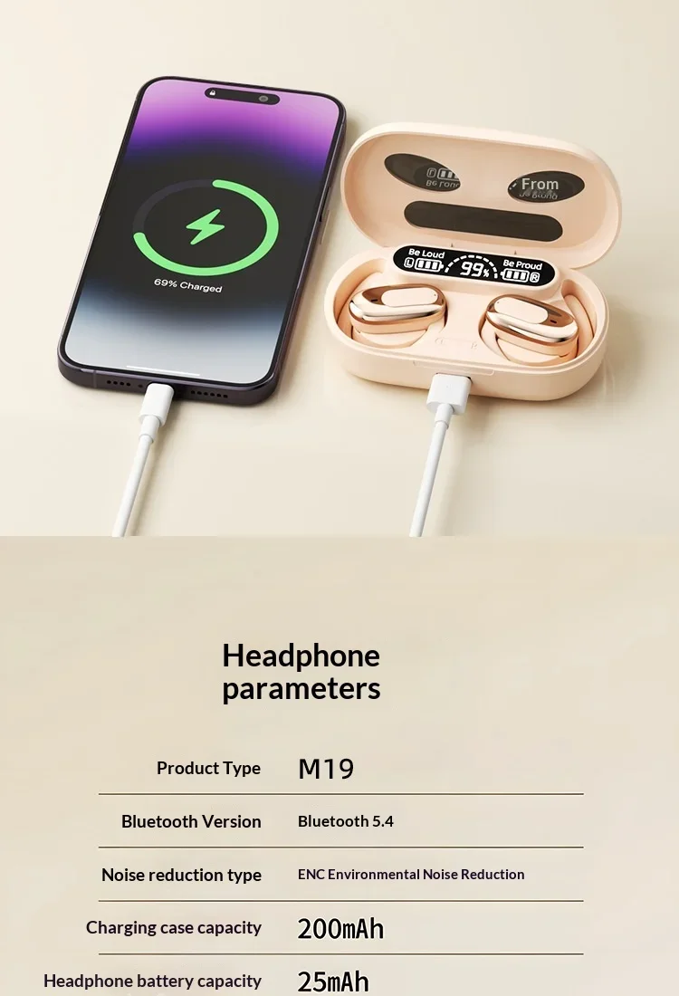 Wireless Bluetooth Earbuds Long Battery Life Noise Cancelling_voghion.com