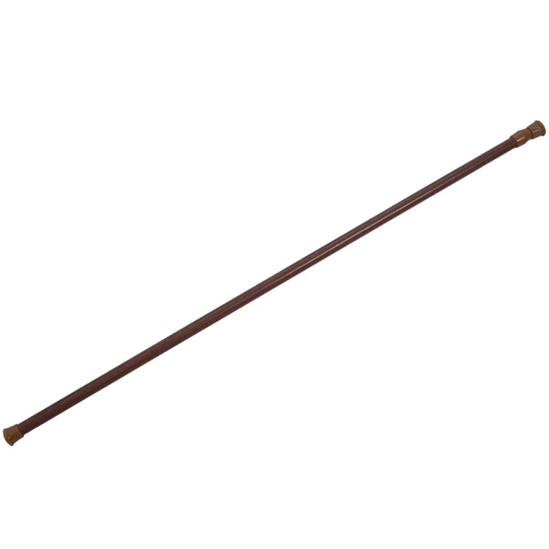 2X Extendable Telescopic Spring Loaded Net Voile Tension Curtain Rail Pole Rods,55-90Cm/70-120Cm,Wood Color