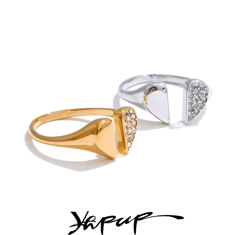 Yhpup Adjustable Zirconia Ring for Women