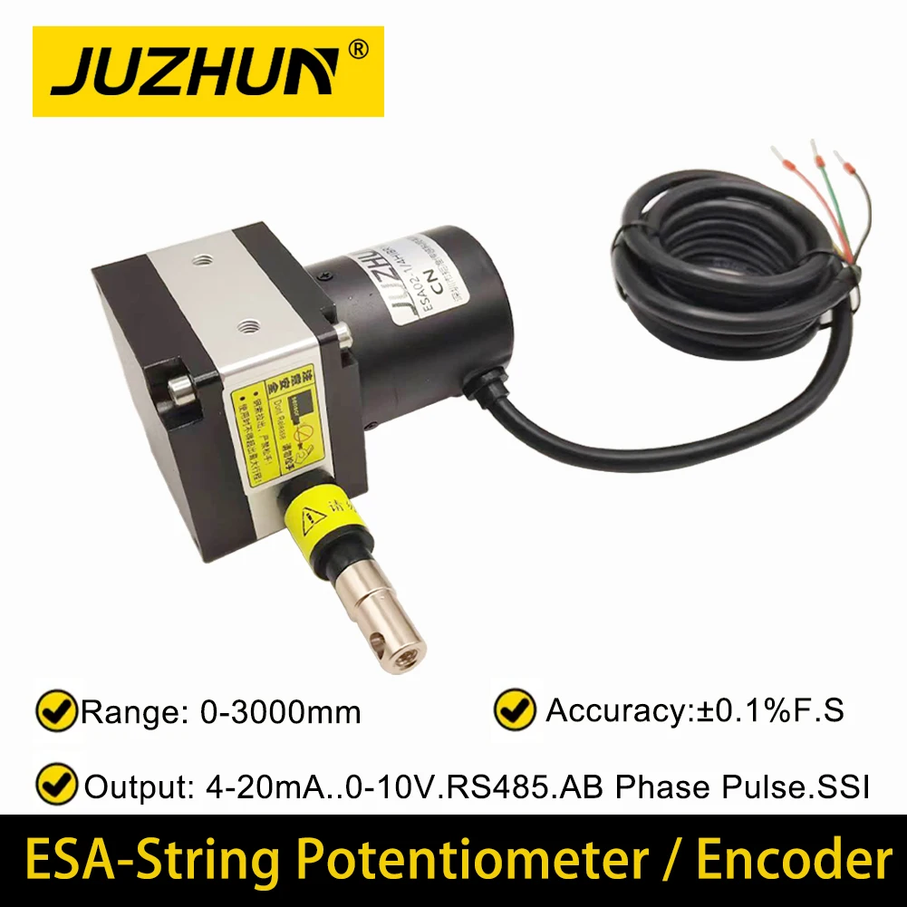 JUZHUN ESA Small Size Rotary Encoder Pull Rope Resistance Potentiometer ...