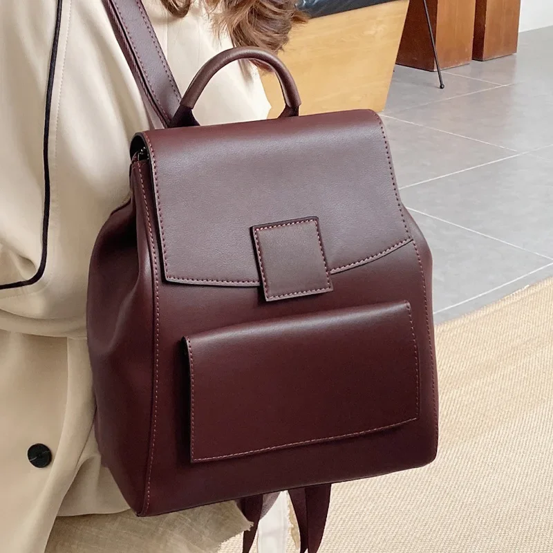 Luxury Brand Backpack Women 2024 Leather Women's Bag Color Cowhide Women's Backpack