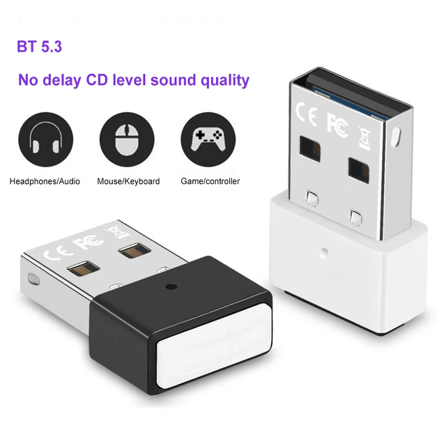 USB Bluetooth 5.3 Adapter Transmitter Receiver Audio Bluetooth Dongle  Wireless USB Adapter for PC Speaker Mouse Laptop Gamepad