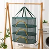 2-4 Layer Food Drying Net 70*50cm Multifunctional Hanging Clothes Drying Nets For Underwear Fruits Herbs Dryer Cage Storage Rack 3