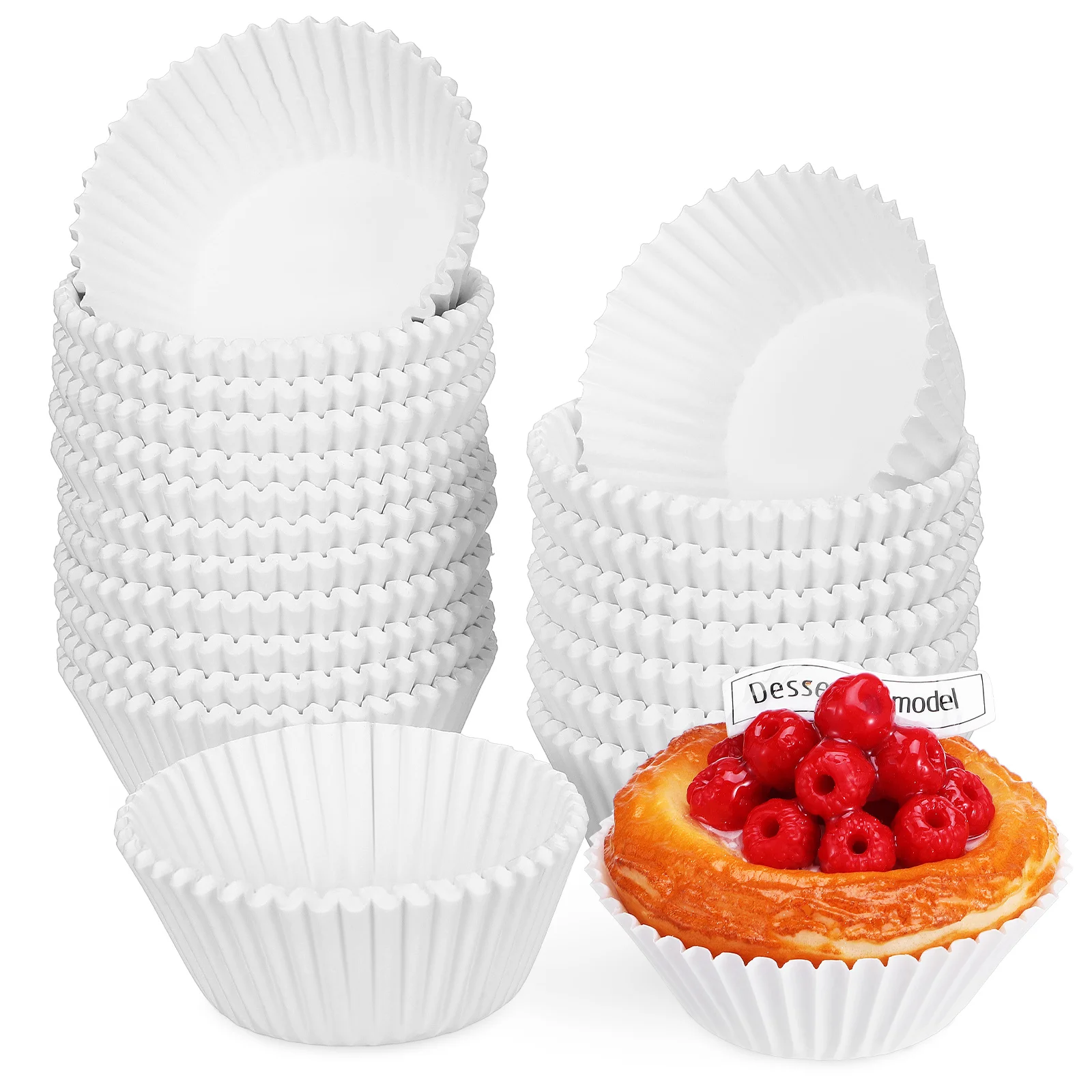 

500 Pcs Grease-proof Cake Cups Greaseproof Cupcake Liner Christmas Paper Wedding