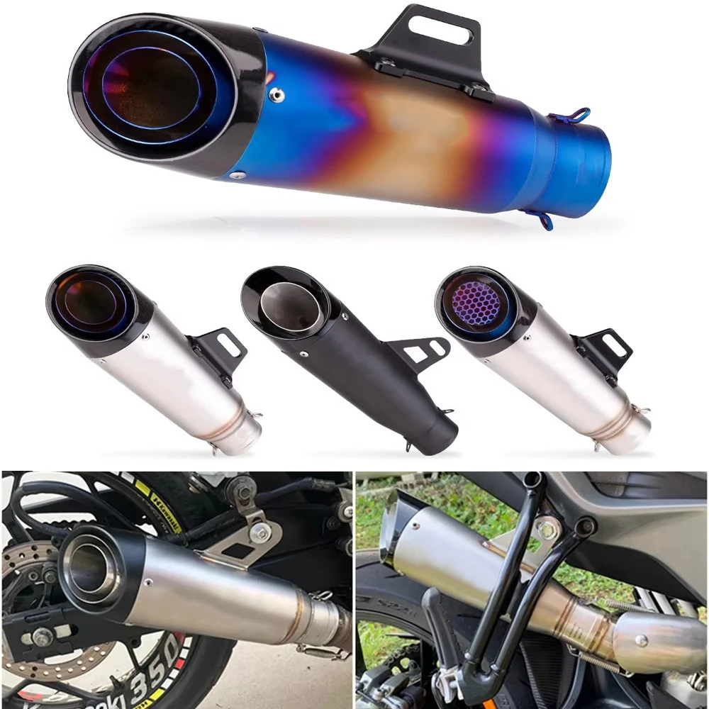 Motorcycle Exhaust Universal 51 60MM Muffler Pipe DB Killer GP-Project for Yamaha R6 R15 R1 R3 MT07 Tmax155 GSX250 Pcx125