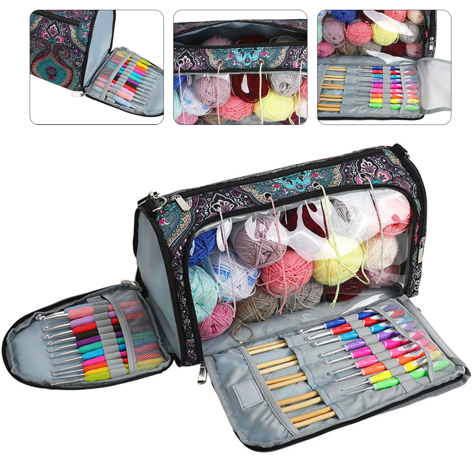 Yarn Crochet Bag Knitting Yarn Organizer Knitting Bag Organizer Yarn Storage Bag For Organization Large Capacity Crochet Tote