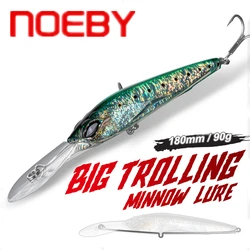 NOEBY – leurre méné rigide coulant avec wobbler GT, appât artificiel idéal pour la pêche à la traine en eau salée, 180mm, 90g 
