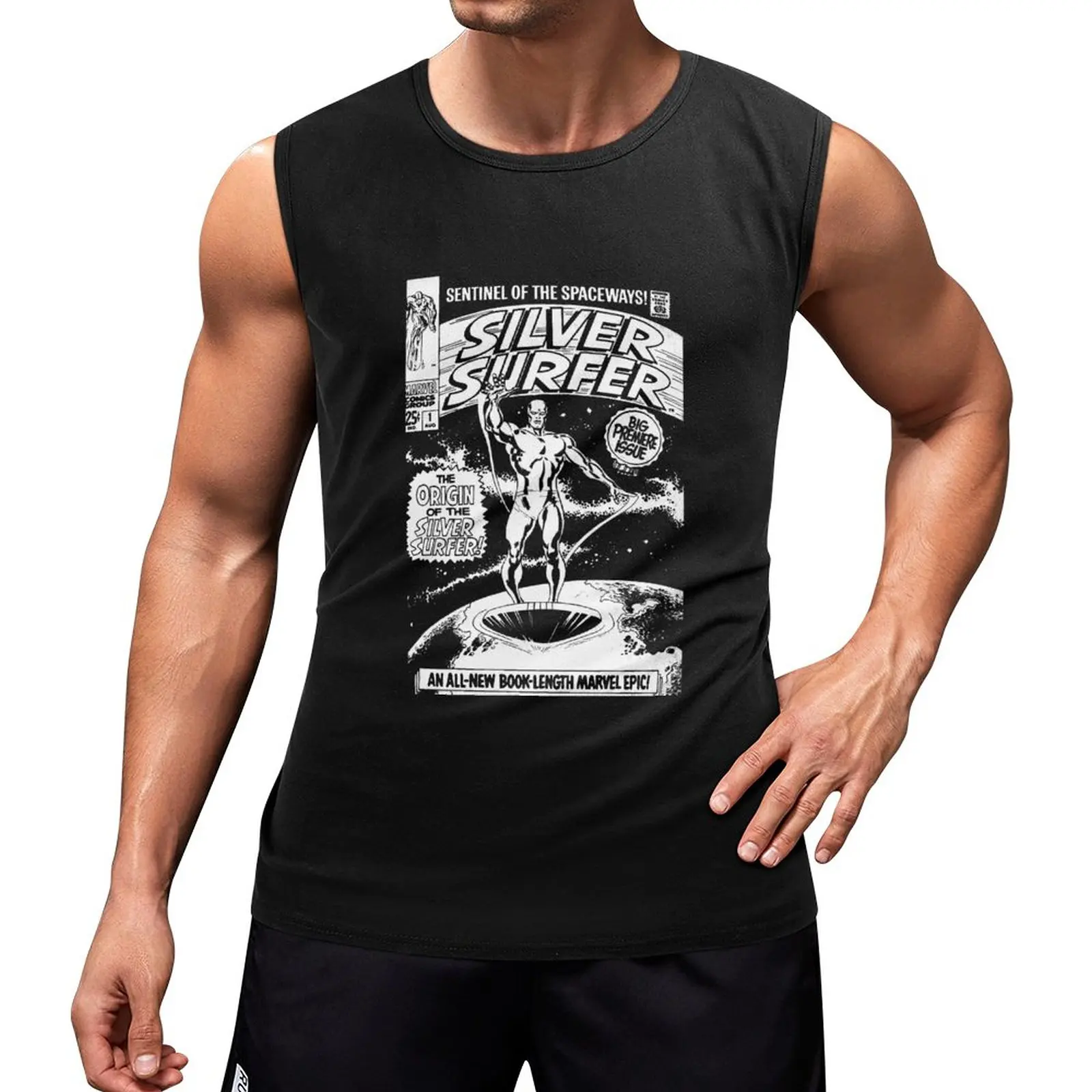 

New SILVER SURFER- JOHN BUSCEMA Tank Top gym t shirt men sleeveless shirt man