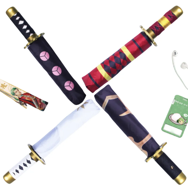 

One Piece Demon Slayer Umbrella Roronoa Zoro Tanjirou Dual Use In Sunny or Rainy Days Sun Protection Parasol Automatic Umbrella