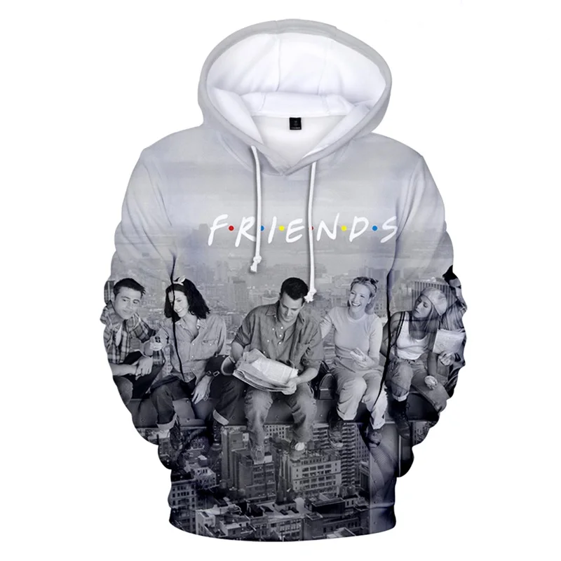 thumbnail image 1 of Sudadera con capucha con estampado 3D de Friends para hombre y mujer, estilo informal, de gran tamaño, ropa de calle popular, 1 of 5