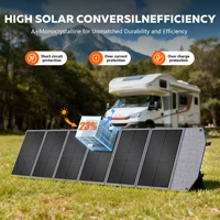 Station d'alimentation portable CTOLITY AP1000 1800W, générateur solaire, batterie Lifepo4 avec panneaux solaires 200W, pliable et portable 4