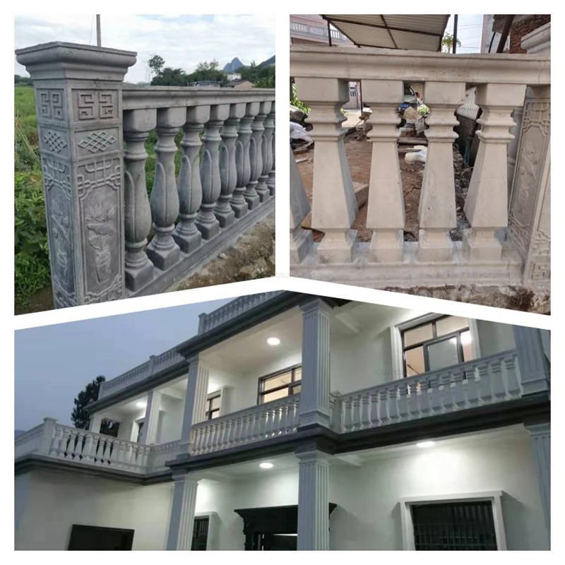 European Villa Roman Railing Molds Cement Cast-in-place Balcony Guardrail Household Garden Fence Building Mold Luxury Decoration