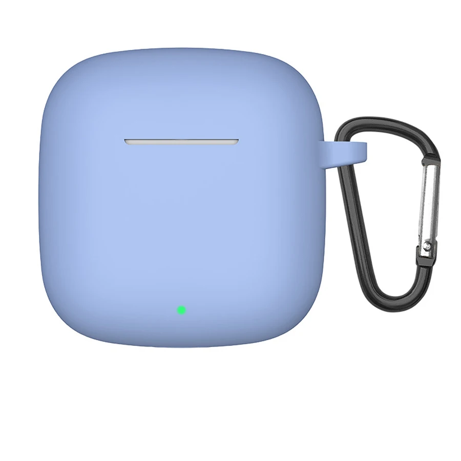 Durable Silicone Protective Earbud Case with Hook - Blue