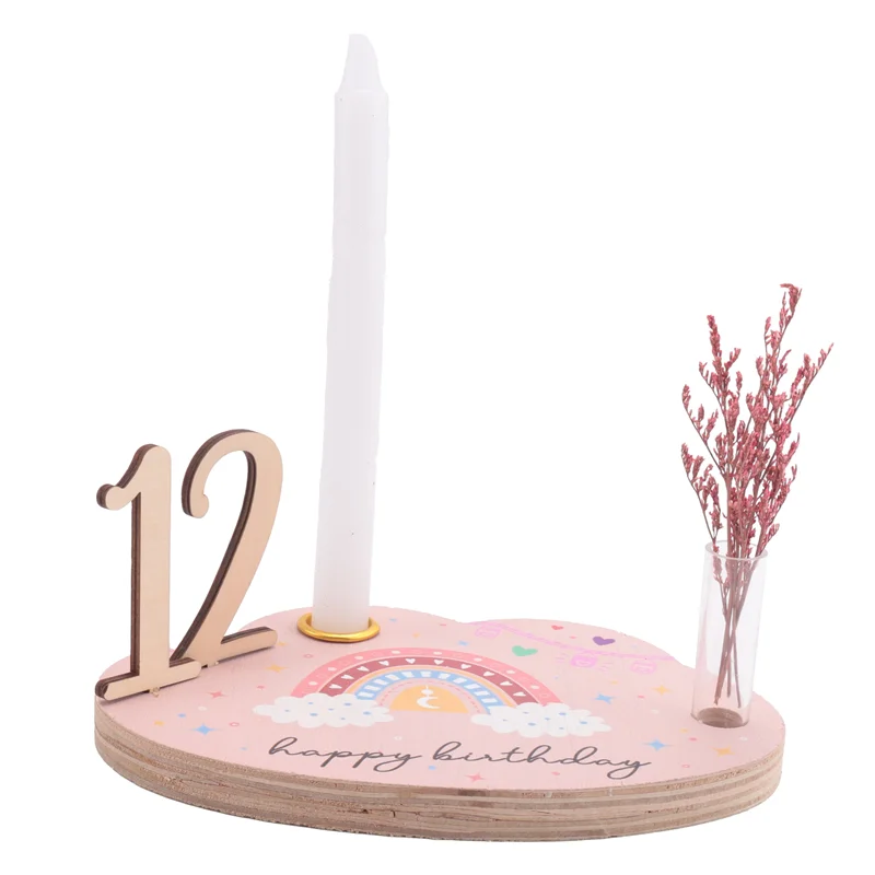  마일스톤 번호 기념 카드 키트   나무 새겨진 연령 사진 액세서리 출산 선물