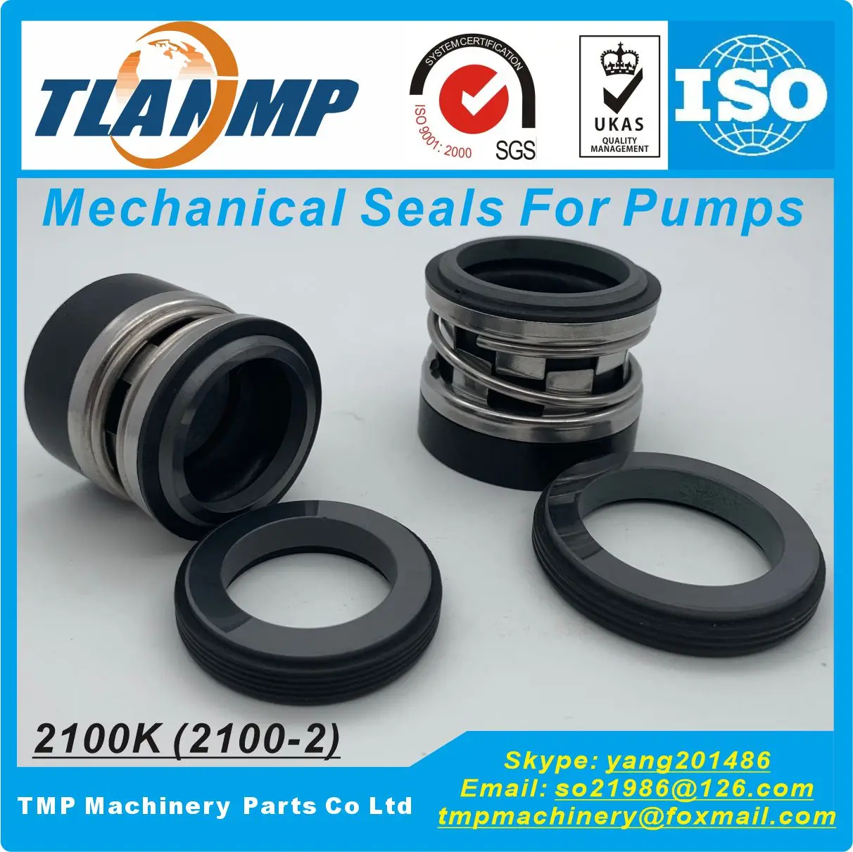 

TJ-0330-K , INT-330-K , 2100-2-33 , 2100K-30 (d1=33mm,L3*=35.5mm) TLANMP Mechanical Seals For Pumps 2100-33