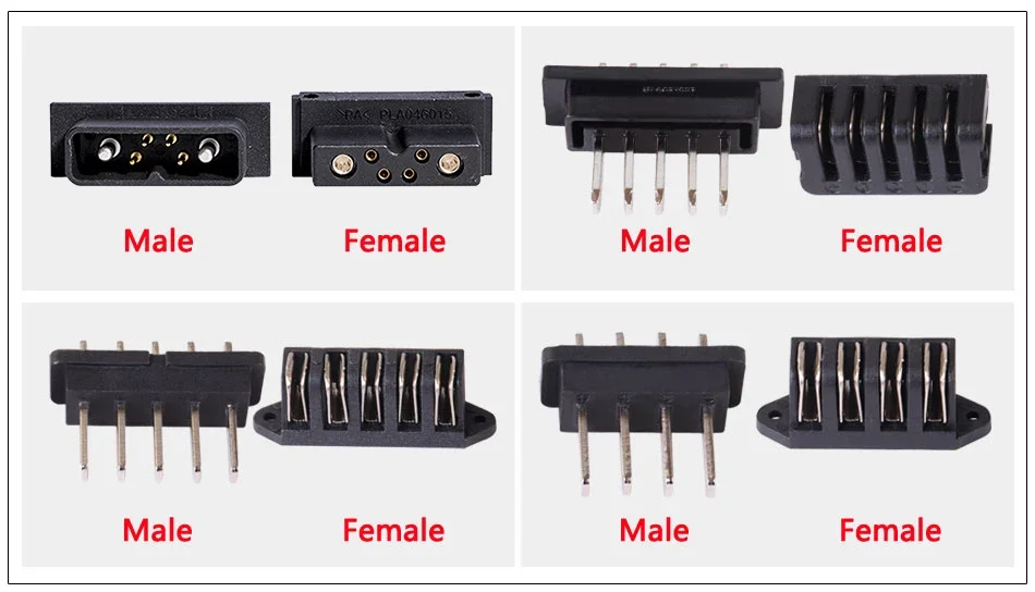 Hailong Stromentladungsstecker 4 Pins / 5 Pins Stecker oder Buchse / E-Bike-Teile Netzstecker – Detail 2