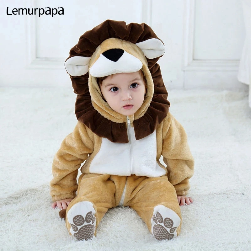 Roeispaan Grammatica documentaire Baby Leeuw Onesie Animal Kostuum Peuter Jongen Meisje Lange Mouw Romper  Grappige Leuke Warme Kleding Kind Kid 0 3 jaar Baby Kigurumis|Rompers| -  AliExpress