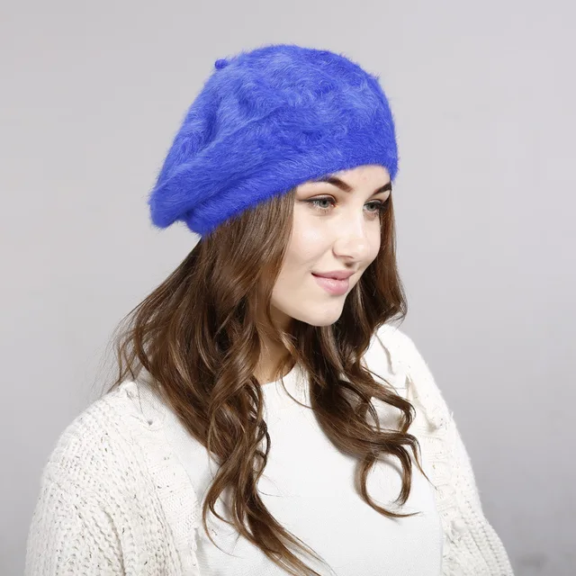  - Hat Women Lady Winter Imitation Rabbit Hair Hat New Winter Wool Hat Thickened Warm Knit Hat Hats For Women Hats Cap For Women