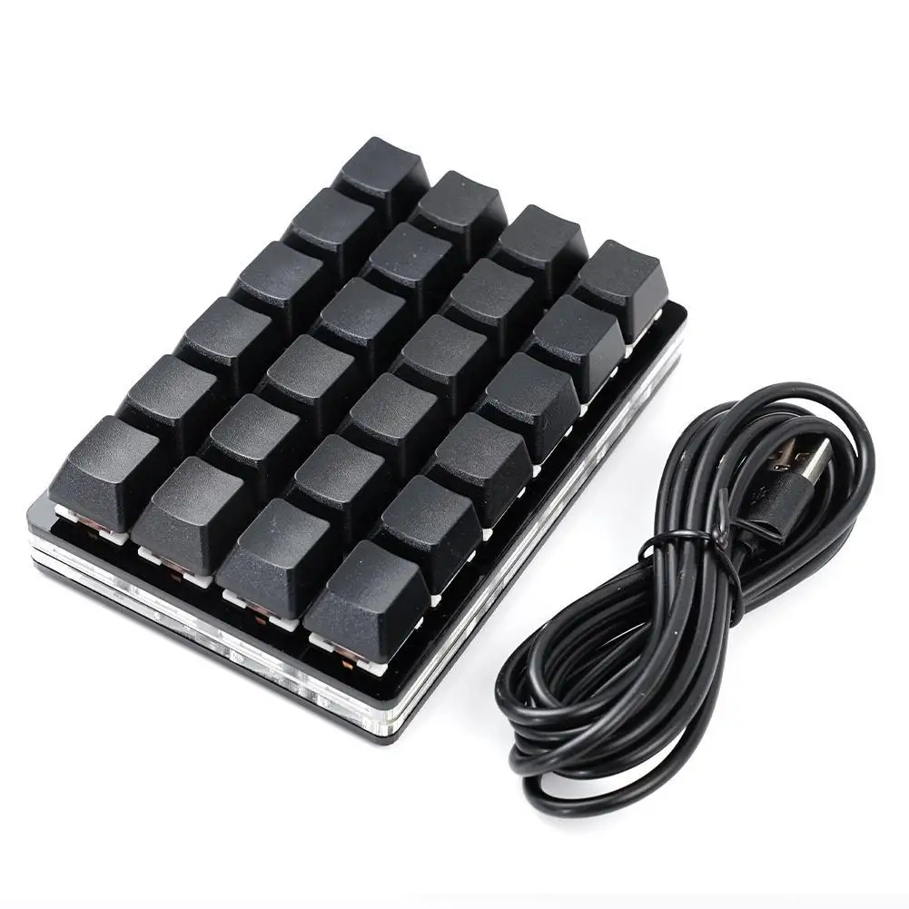 Mini USB Custom Mechanical Keyboard 24 Keys Black/White Gaming Keyboard Sayo Device Shortcut Programmable Keypad Keys Macro 1