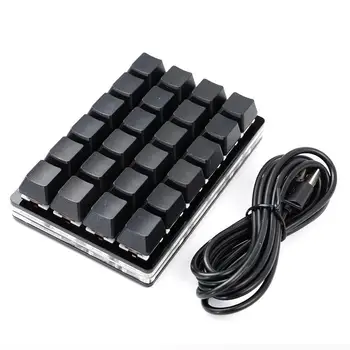 Mini USB Custom Mechanical Keyboard 24 Keys Black/White Gaming Keyboard Sayo Device Shortcut Programmable Keypad Keys Macro 1
