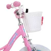 YSTAR-Vélo nickel é à chaîne pour filles, pour tout-petits de 2 à 9 ans, avec roues d'entraînement, frein à main et panier 4