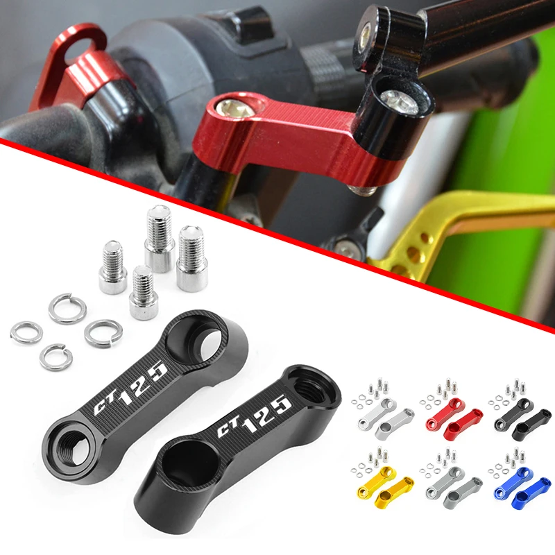 

New Motorcycle Accessories CNC Aluminum Rearview Mirror Adapter Extender Riser For HONDA CT125 CT 125 Hunter Cub 2021 2022 2023