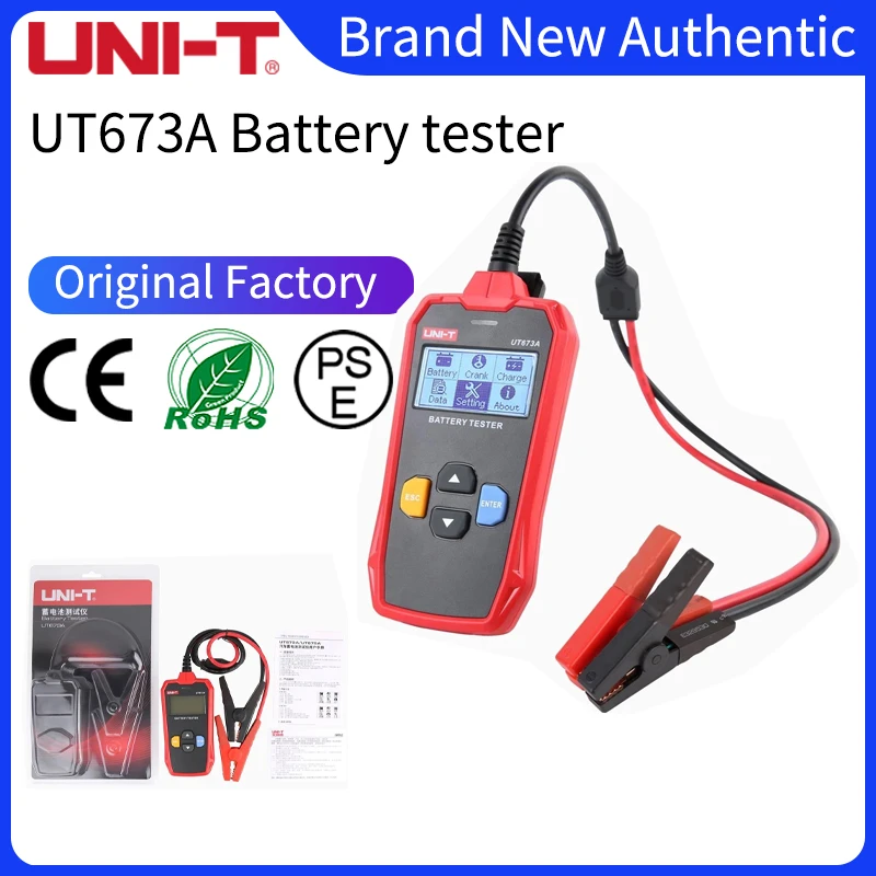 UNI UT673A UT675A probador de batería de coche del cargador de 24V la batería voltaje de prueba probador de batería de coche de la herramienta|Testers de baterías| -